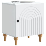 Bedside Cabinet White 43 x 34.5 x 50 cm Engineered Wood
