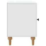 Bedside Cabinet White 43 x 34.5 x 50 cm Engineered Wood - Rear View