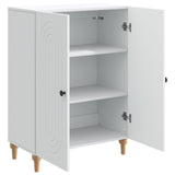 Sideboard White 66 x 34.5 x 90 cm Engineered Wood - 45-Degree Angle