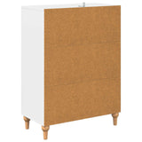 Drawer Cabinet White 66 x 34.5 x 90 cm Engineered Wood - Low Angle