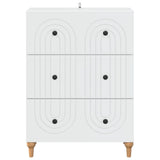 Drawer Cabinet White 66 x 34.5 x 90 cm Engineered Wood
