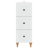 Drawer Cabinet White 33 x 34.5 x 90 cm Engineered Wood