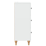 Drawer Cabinet White 33 x 34.5 x 90 cm Engineered Wood - Close-Up Angle