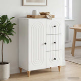 Sideboard with Drawer White 66 x 34.5 x 90 cm Engineered Wood - Top-Down View