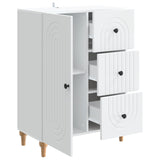 Sideboard with Drawer White 66 x 34.5 x 90 cm Engineered Wood - 45-Degree Angle