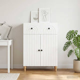 Sideboard with Drawer White 66 x 34.5 x 90 cm Engineered Wood - Top-Down View