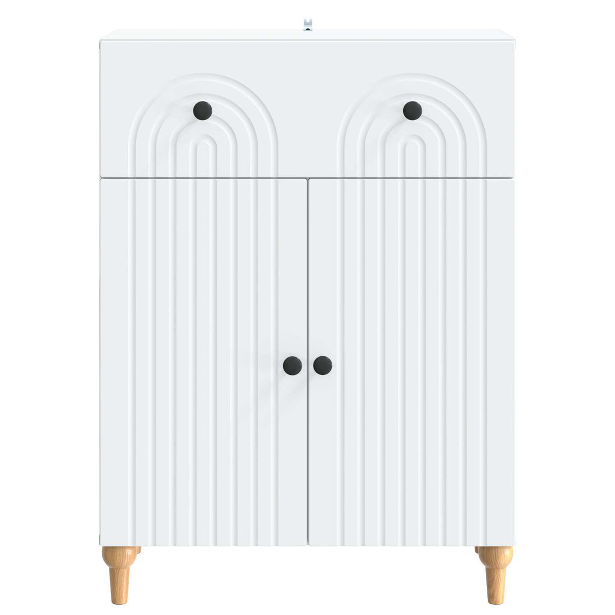 Sideboard with Drawer White 66 x 34.5 x 90 cm Engineered Wood