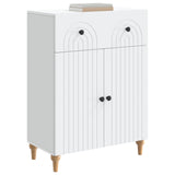 Sideboard with Drawer White 66 x 34.5 x 90 cm Engineered Wood - Side View