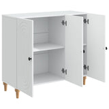 Sideboard White 89 x 34.5 x 80 cm Engineered Wood - 45-Degree Angle