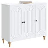 Sideboard White 89 x 34.5 x 80 cm Engineered Wood - Side View