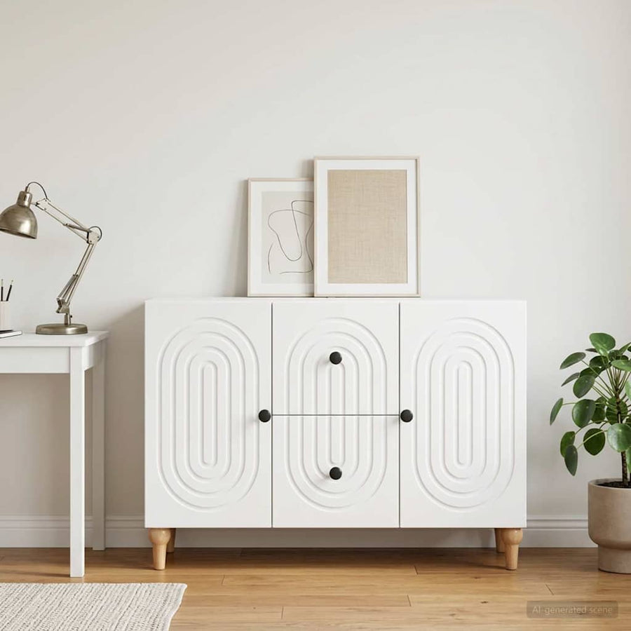 TV Cabinet with Drawer White 89 x 34.5 x 60 cm Engineered Wood