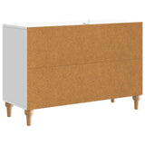 TV Cabinet with Drawer White 89 x 34.5 x 60 cm Engineered Wood - Low Angle