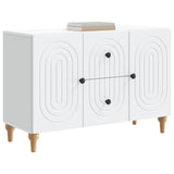 TV Cabinet with Drawer White 89 x 34.5 x 60 cm Engineered Wood - Side View