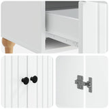Sideboard with Drawer White 66 x 34.5 x 95 cm Engineered Wood - Low Angle