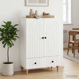 Sideboard with Drawer White 66 x 34.5 x 95 cm Engineered Wood - Side View