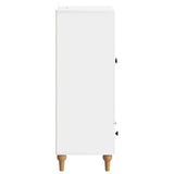 Sideboard with Drawer White 66 x 34.5 x 95 cm Engineered Wood - Rear View