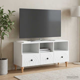 TV Cabinet White 102 x 34.5 x 50 cm Engineered Wood