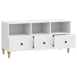TV Cabinet White 102 x 34.5 x 50 cm Engineered Wood - 45-Degree Angle