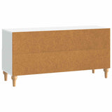 TV Cabinet White 102 x 34.5 x 50 cm Engineered Wood - Low Angle