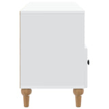 TV Cabinet White 102 x 34.5 x 50 cm Engineered Wood - Close-Up Angle