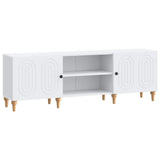 TV Cabinet White 150 x 31 x 50 cm Engineered Wood - Front View