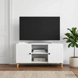 TV Cabinet White 102 x 34.5 x 50 cm Engineered Wood
