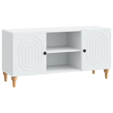 TV Cabinet White 102 x 34.5 x 50 cm Engineered Wood - Front View