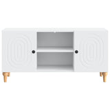 TV Cabinet White 102 x 34.5 x 50 cm Engineered Wood - Rear View