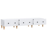 TV Cabinet with Drawer White 147 x 34.5 x 30 cm Engineered Wood - 45-Degree Angle