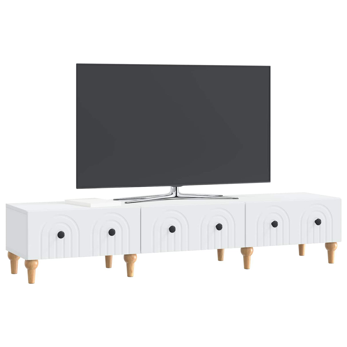 TV Cabinet with Drawer White 147 x 34.5 x 30 cm Engineered Wood