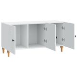 TV Cabinet White 99 x 34.5 x 50 cm Engineered Wood - 45-Degree Angle
