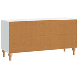 TV Cabinet White 99 x 34.5 x 50 cm Engineered Wood - Low Angle