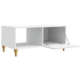 Coffee Table White 90 x 50 x 40 cm Engineered Wood - Top-Down View
