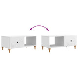 Coffee Table White 90 x 50 x 40 cm Engineered Wood - Extra Image