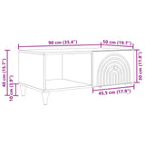 Coffee Table White 90 x 50 x 40 cm Engineered Wood - Extra Image