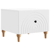 Coffee Table with Drawer White 49 x 50 x 40 cm Engineered Wood - Front View