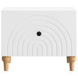 Coffee Table with Drawer White 49 x 50 x 40 cm Engineered Wood
