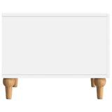 Coffee Table with Drawer White 49 x 50 x 40 cm Engineered Wood - Rear View