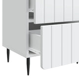 Bedside Cabinet White 43 x 34.5 x 49.5 cm Engineered Wood - Extra Image