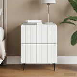 Bedside Cabinet White 43 x 34.5 x 49.5 cm Engineered Wood