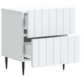 Bedside Cabinet White 43 x 34.5 x 49.5 cm Engineered Wood