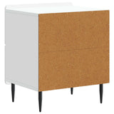 Bedside Cabinet White 43 x 34.5 x 49.5 cm Engineered Wood