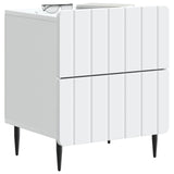 Bedside Cabinet White 43 x 34.5 x 49.5 cm Engineered Wood