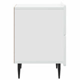 Bedside Cabinet White 43 x 34.5 x 49.5 cm Engineered Wood - Rear View