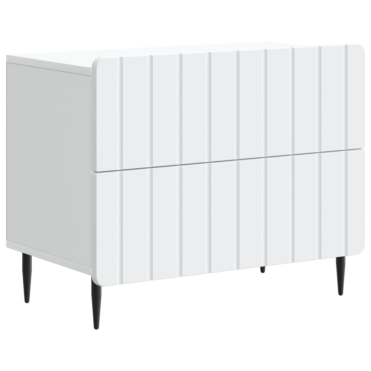 Bedside Cabinet White 62 x 34.5 x 49.5 cm Engineered Wood