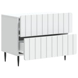 Bedside Cabinet White 62 x 34.5 x 49.5 cm Engineered Wood - Top-Down View