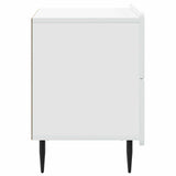 Bedside Cabinet White 62 x 34.5 x 49.5 cm Engineered Wood - Rear View