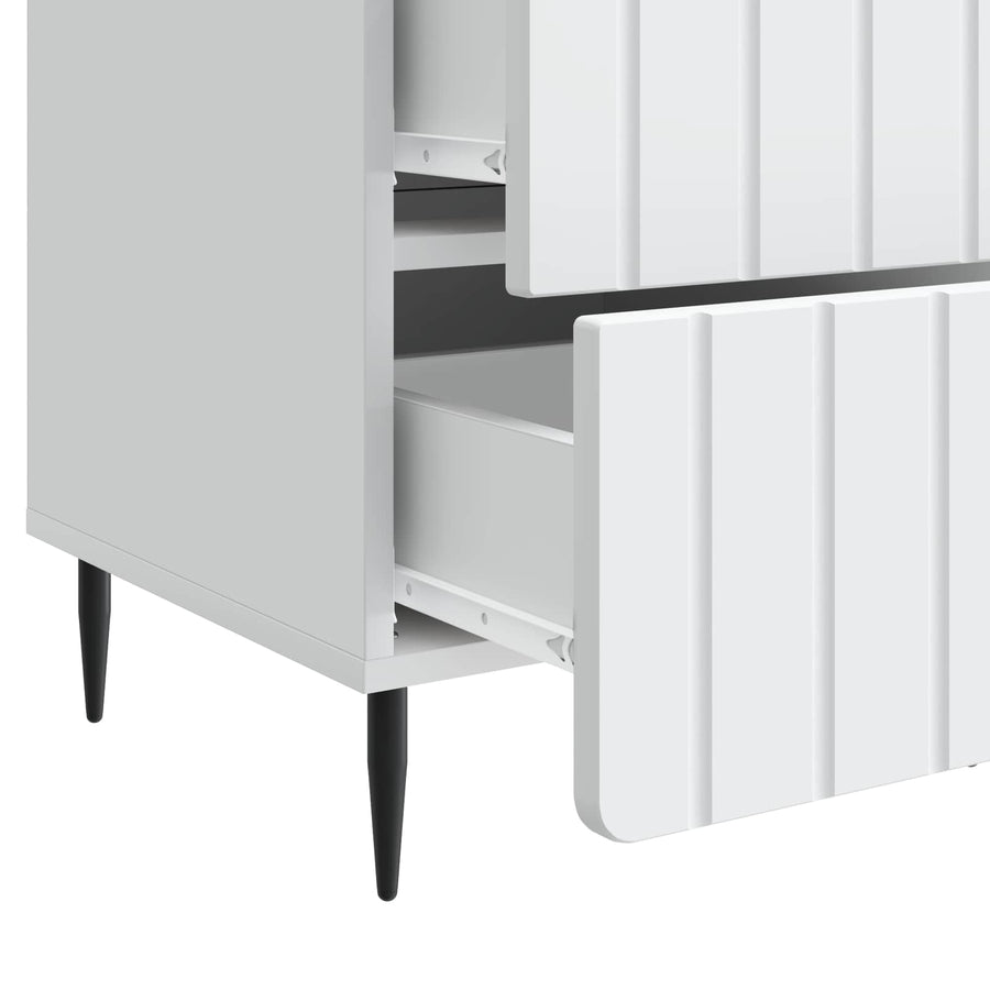 Bedside Cabinet White 43 x 41 x 68 cm Engineered Wood
