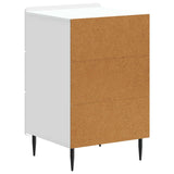 Bedside Cabinet White 43 x 41 x 68 cm Engineered Wood - Close-Up Angle