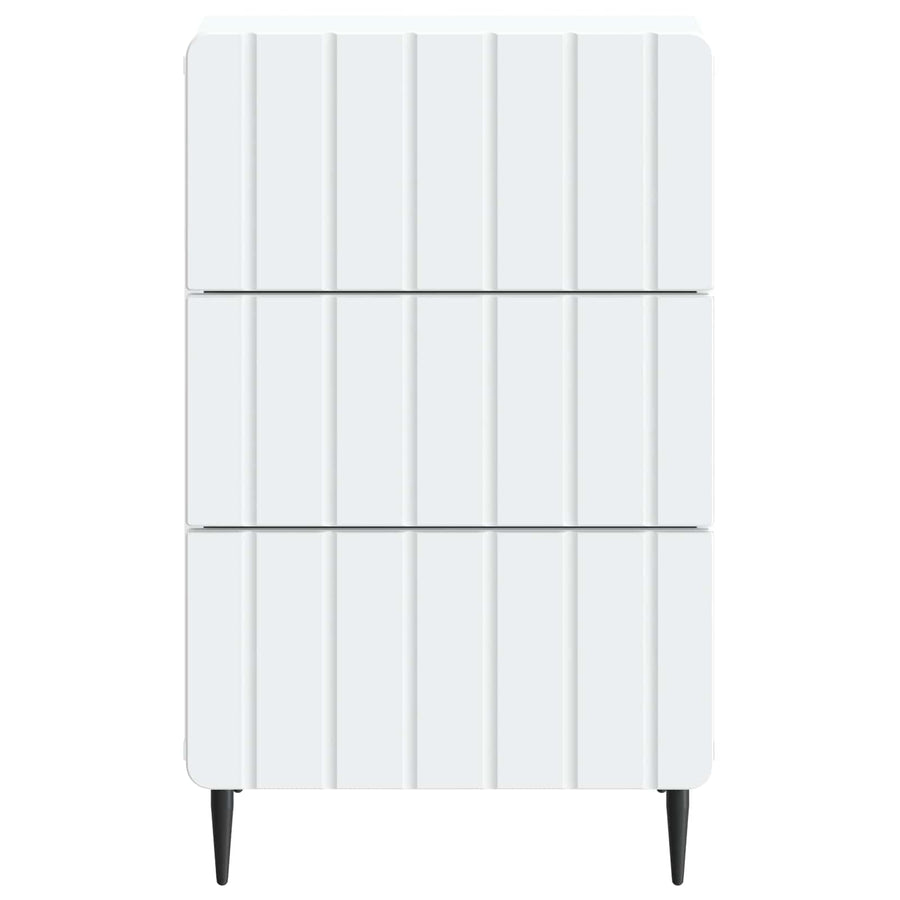 Bedside Cabinet White 43 x 41 x 68 cm Engineered Wood
